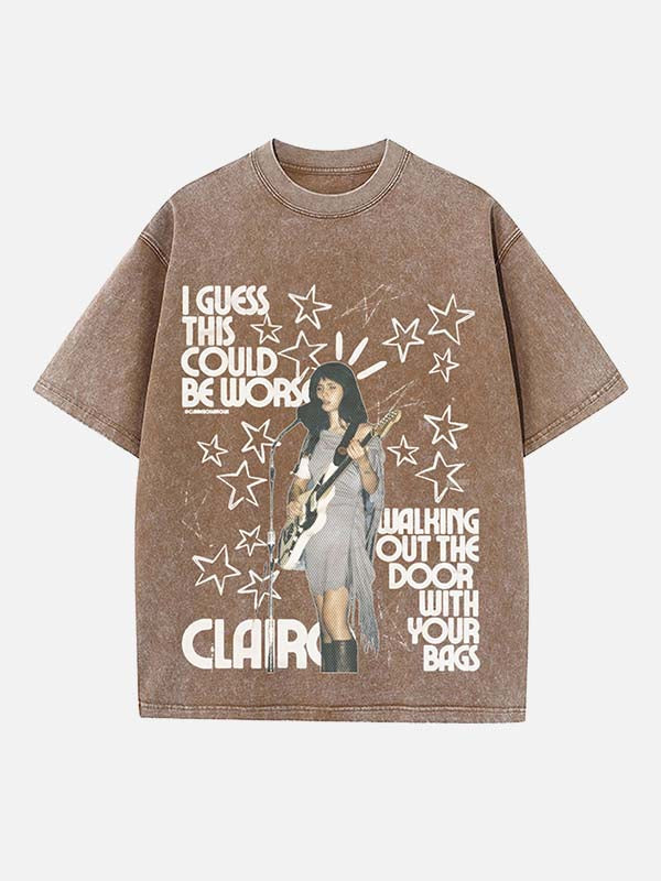 Clairo Print Round Neck T-shirt
