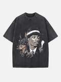 Snoop Dogg Print Round Neck T-shirt