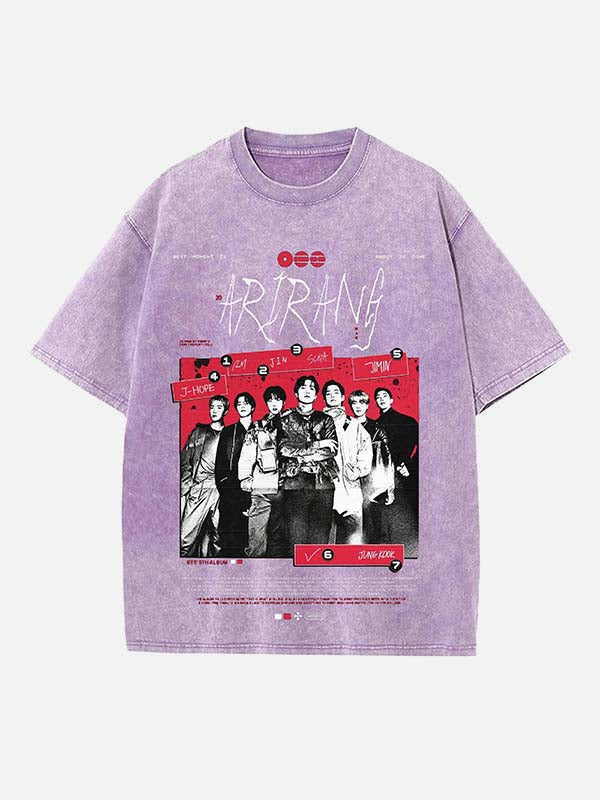 BTS Print Round Neck T-shirt