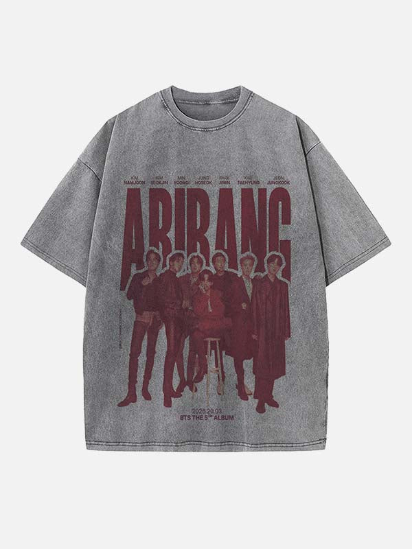 BTS Print Round Neck T-shirt