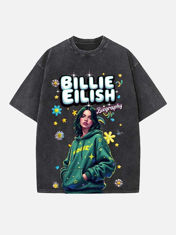Billie Eilish Print Round Neck T-shirt