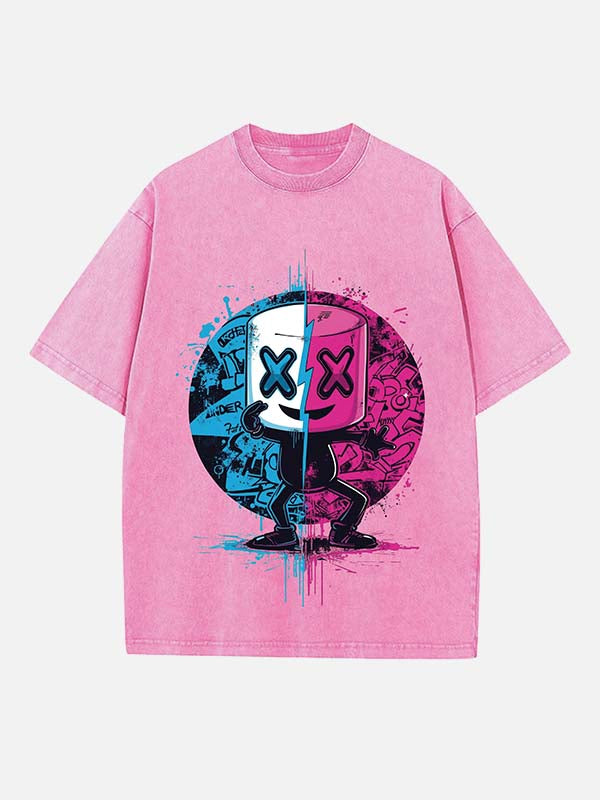Marshmello Print Round Neck T-shirt
