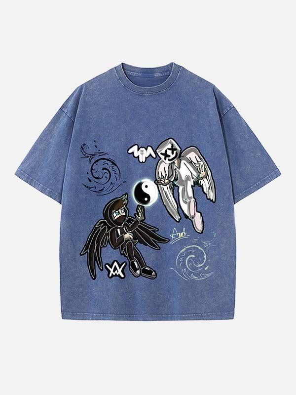 Marshmello Print Round Neck T-shirt