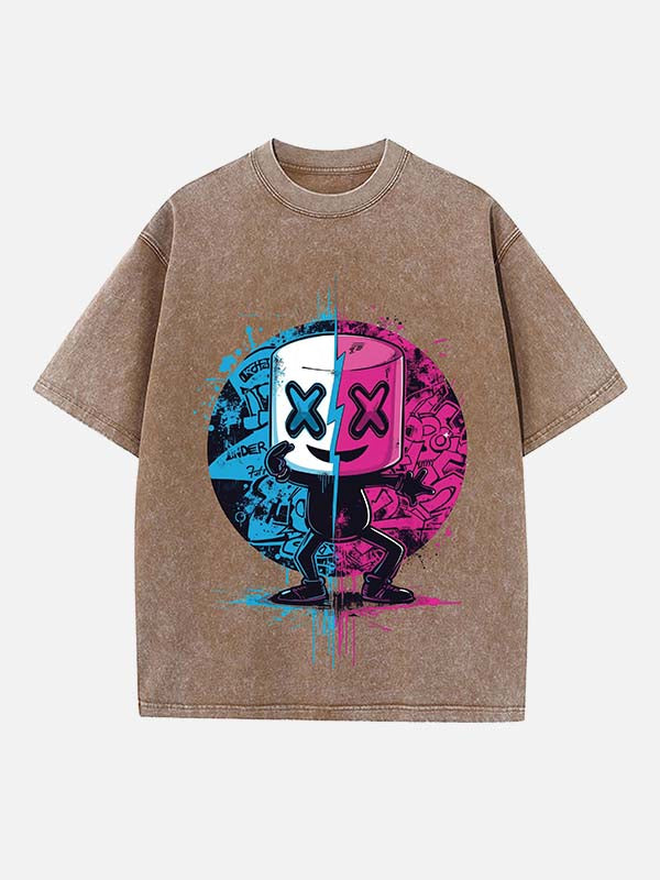 Marshmello Print Round Neck T-shirt