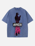 Avicii Print Round Neck T-shirt