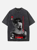 21 Savage Print Round Neck T-shirt