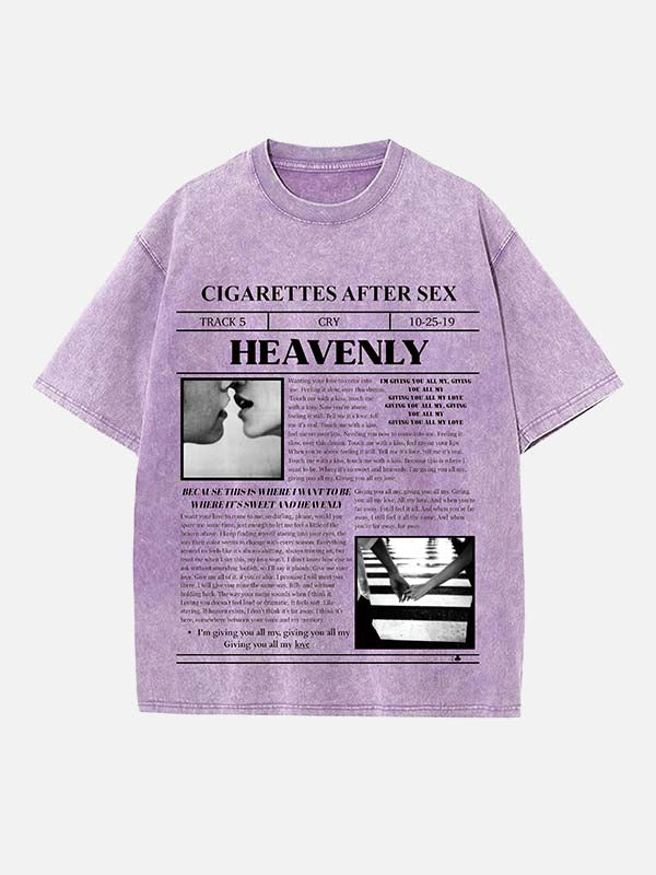 Cigarettes After Sex Print Round Neck T-shirt