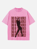 Miley Cyrus Print Round Neck T-shirt