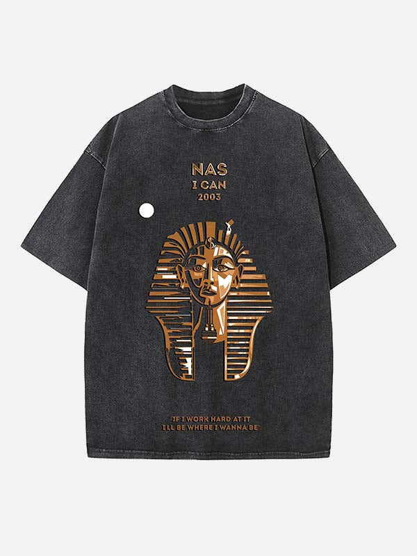 Nas Print Round Neck T-shirt