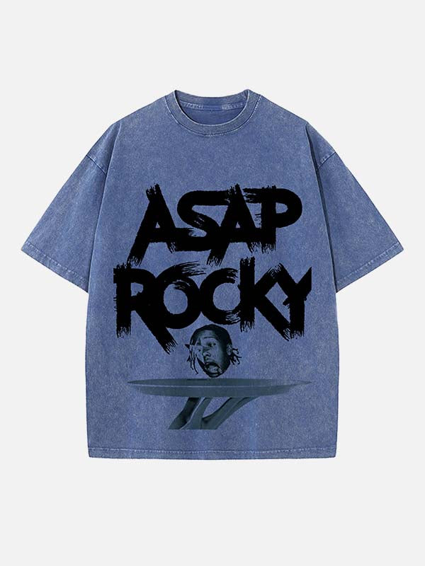 A$AP Rocky Print Round Neck T-shirt