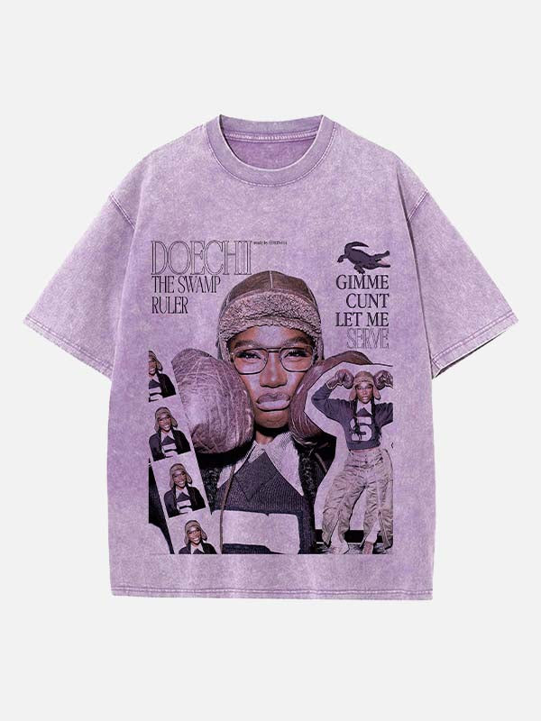 Doechii Print Round Neck T-shirt