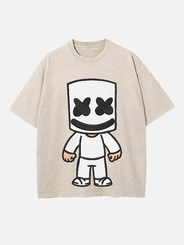 Marshmello Print Round Neck T-shirt