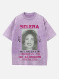 Selena Quintanilla Print Round Neck T-shirt