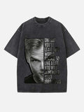 Avicii Print Round Neck T-shirt