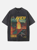 Avicii Print Round Neck T-shirt