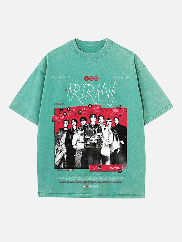 BTS Print Round Neck T-shirt