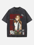 Avril Lavigne Print Round Neck T-shirt