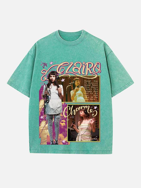 Clairo Print Round Neck T-shirt