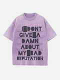 Joan Jett Print Round Neck T-shirt