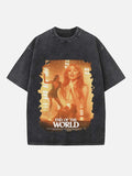Miley Cyrus Print Round Neck T-shirt