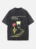 Daft Punk Print Round Neck T-shirt