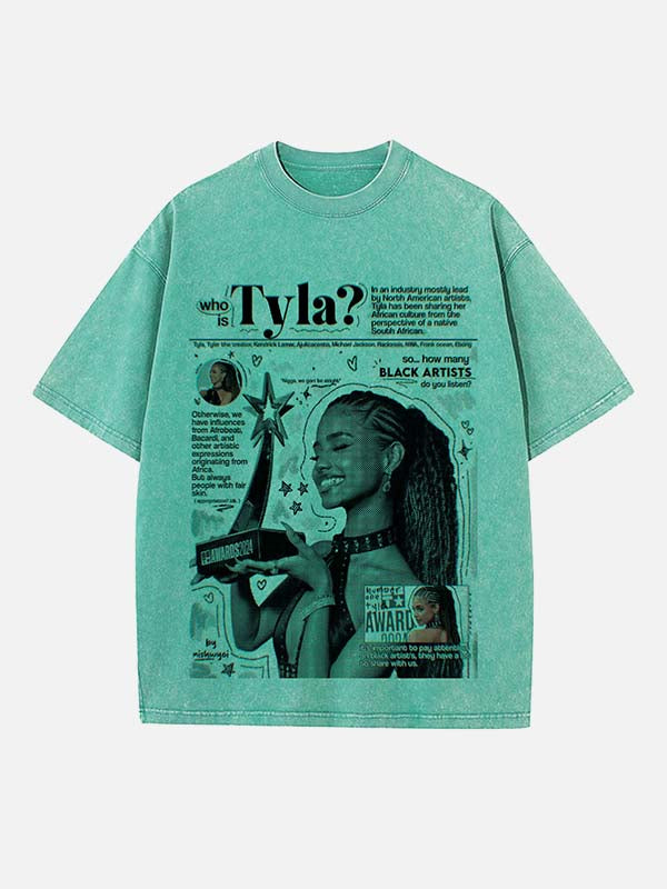 Tyla Print Round Neck T-shirt