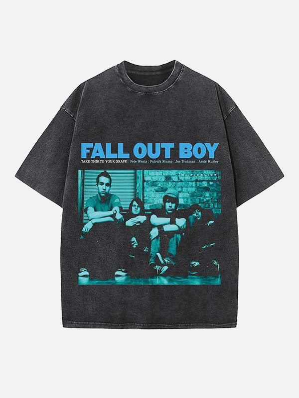 Fall Out Boy Print Round Neck T-shirt