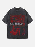 Lil Wayne Print Round Neck T-shirt