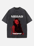 Megan Thee Stallion Print Round Neck T-shirt