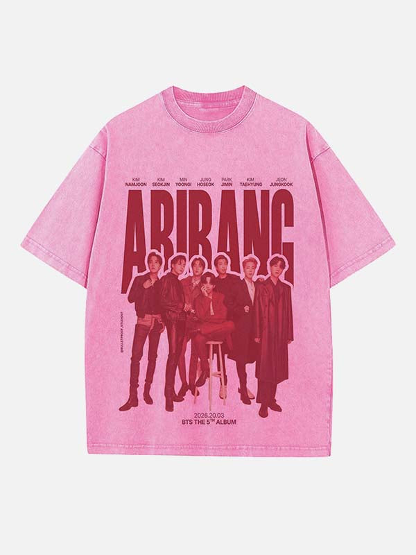 BTS Print Round Neck T-shirt