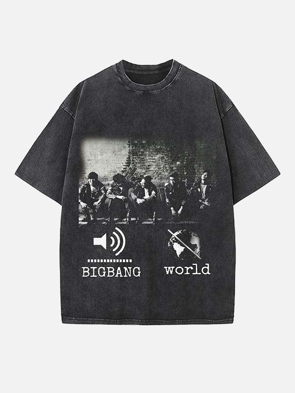 BIGBANG Print Round Neck T-shirt