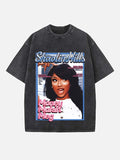 Megan Thee Stallion Print Round Neck T-shirt