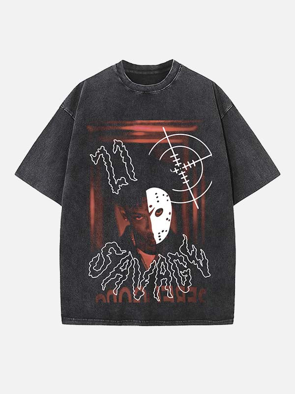 21 Savage Print Round Neck T-shirt