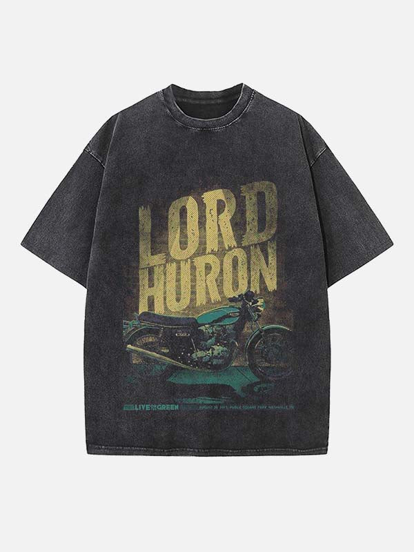 Lord Huron Print Round Neck T-shirt