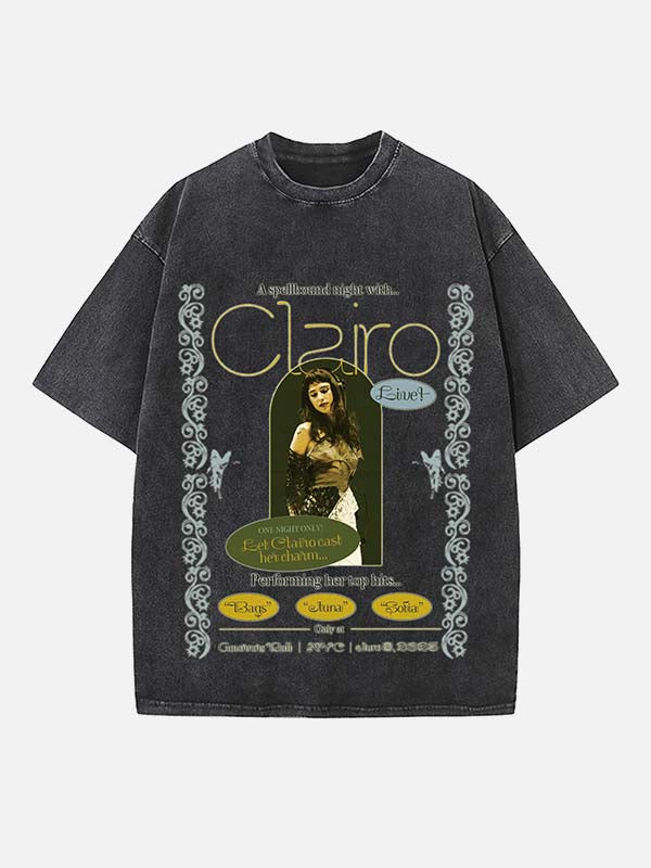 Clairo Print Round Neck T-shirt