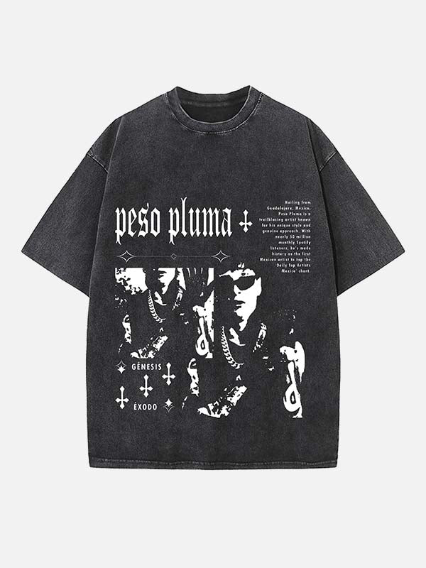 Peso Pluma Print Round Neck T-shirt