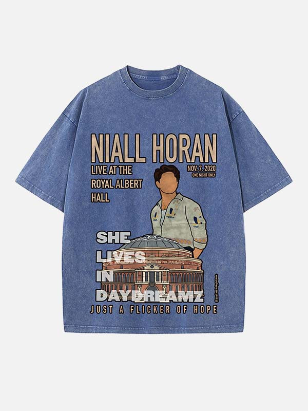 Niall Horan Print Round Neck T-shirt