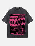 Foo Fighters Print Round Neck T-shirt