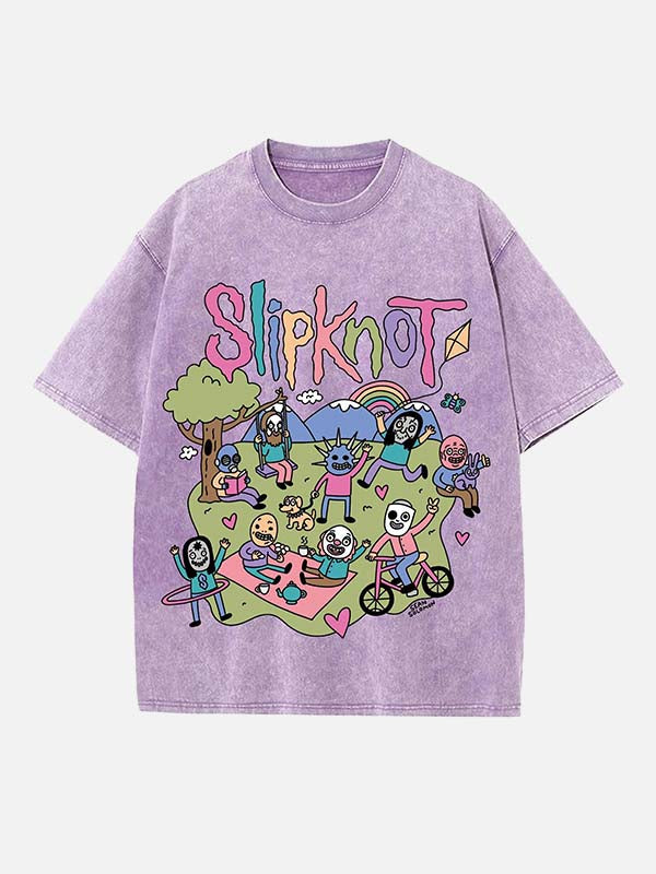 Slipknot Print Round Neck T-shirt