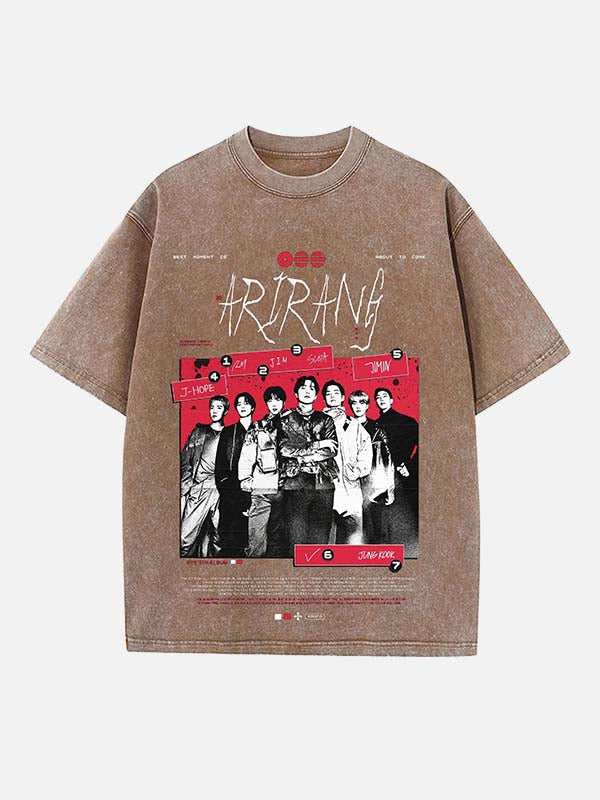 BTS Print Round Neck T-shirt