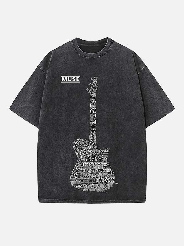 Muse Print Round Neck T-shirt
