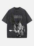NIRVANA Print Round Neck T-shirt