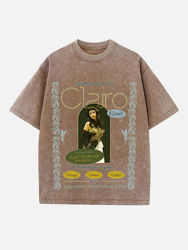 Clairo Print Round Neck T-shirt
