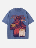 Megan Thee Stallion Print Round Neck T-shirt