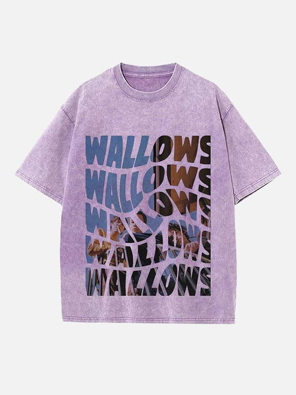 Wallows Print Round Neck T-shirt