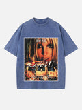 Britney Spears Print Round Neck T-shirt