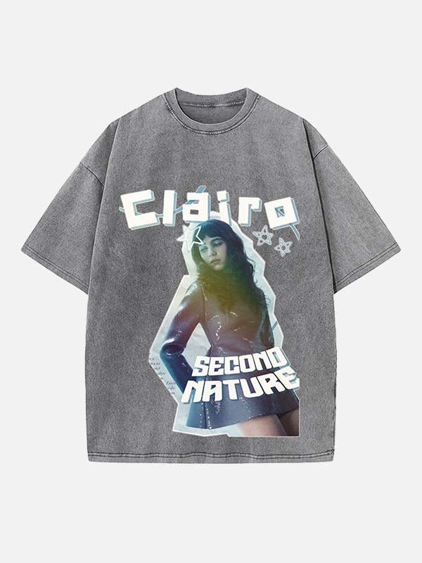 Clairo Print Round Neck T-shirt