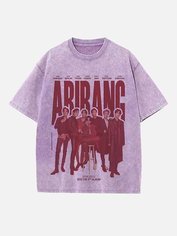 BTS Print Round Neck T-shirt