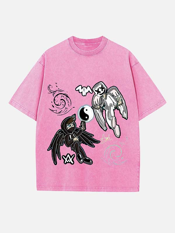 Marshmello Print Round Neck T-shirt