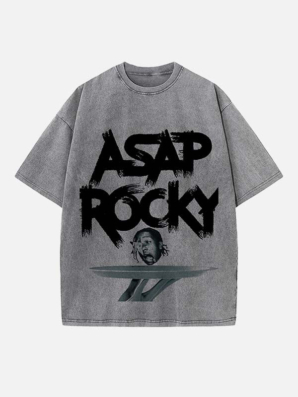 A$AP Rocky Print Round Neck T-shirt